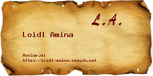 Loidl Amina névjegykártya